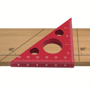 Aluminum Right Angle Ruler Woodworking Ruler Triangle Ruler Scales Machinist Carpenter's Square Height Measuring Tools Gauge