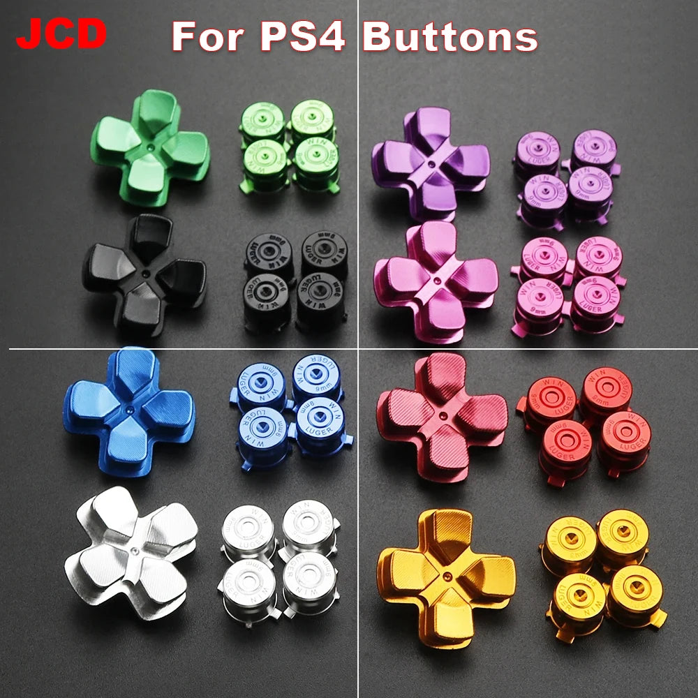 For PS4 SLIM PRO Metal Cross ABXY 3D Analog Thumbstick Aluminum Joystick Universal Cover Buttons For Xbox One S X Controller