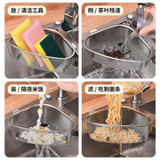 Kitchen Tools Stainless Steel Sink Drain Basket Triangle Food Filter Organizer Shelf Rack Drainier Household Accessories