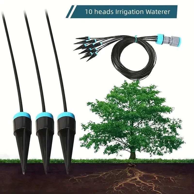 Garden Automatic Watering Device, Gardening lrrigation System, Drip Seepage Device With 10 Dripper Head Kit For Greenhouse