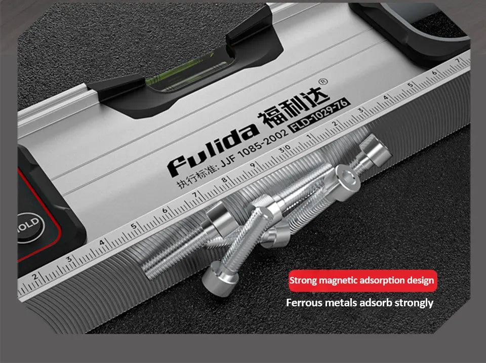 20-50cm Digital Spirit Level and Protractor Magnetic Spirit Level Bubble Level Aluminum Alloy Body Smart Level with Carrying Bag