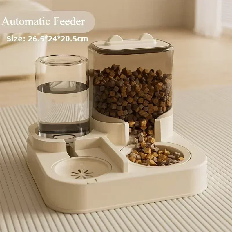 Cat feeder, dog cat basin with water dispenser bowl, dog food automatic circulation, cat food utensils, pet products universal