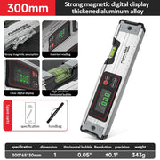 20-50cm Digital Spirit Level and Protractor Magnetic Spirit Level Bubble Level Aluminum Alloy Body Smart Level with Carrying Bag