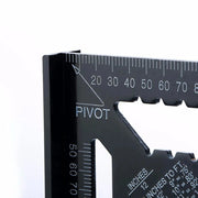 7''/12" Woodworking Tools Metal Carpenter Square Aluminum Alloy Protractor Miter Line Scriber Saw Guide Percision Carpentry Tool
