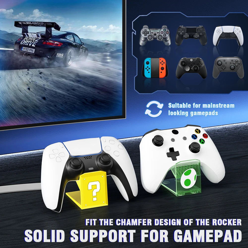 Cute Game Controller Bracket Mount Space Saving Gaming Headset Holder Storage Rack Gamepad Stand for PS5/PS4/PS3/Xbox/Switch