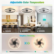 IRALAN Smart Ceiling Fan With Lights Remote Control Bedroom Decor Ventilator Lamp 6-speed wind speed led Circulator fan light