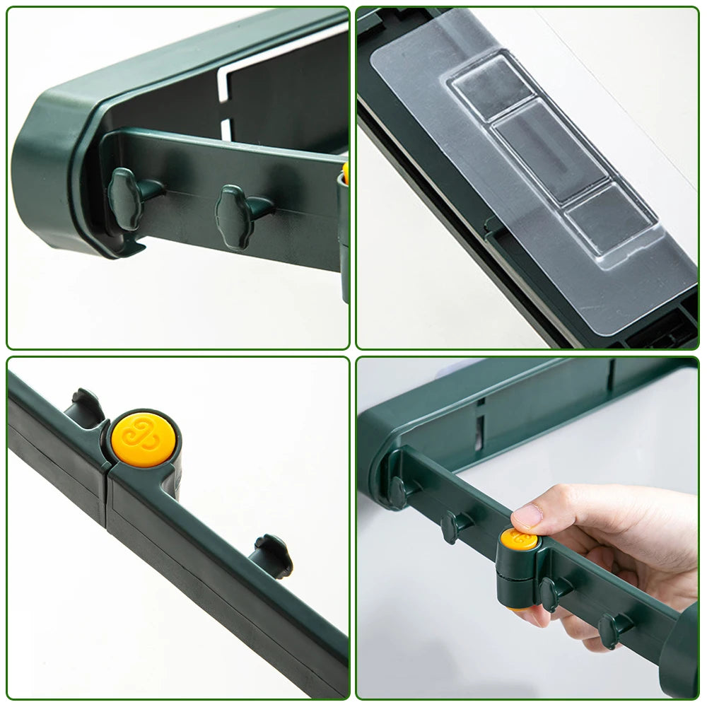 Kitchen Trash Rack Portable Cabinet Door Garbage Bags Holder Plastic Closet Garbage Storage Holder Kitchen Organizer Dish Rack