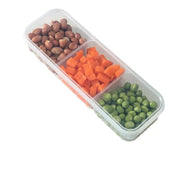 ♥Stackable Food Storage Boxes, Airtight Vegetable/Fruit Keepers for Kitchen Prep & Refrigerator Organization