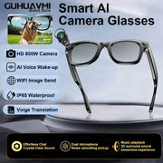 2025 New 800W Pixel HD Camera 32GB Smart Glasses Women Take photo shoot Video AI Translation Recording Waterproof AI Glasses Men