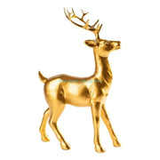 E74E Elegant Golden Deer Figurine Decoration for Home Office Tabletop Shelf Ornament