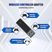 ONE S Wireless Adapter Compatible with Xbox One /S/X/Elite/ Controller for Windows 10/8/7,Simultaneous Connection of 8 Handles