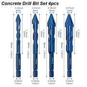 Masonry Concrete Spiral Drill Bit Eccentric for Glass Ceramic Tile Brick Plastic Wood Mason Hard Alloy Wall Hole Cutter Saw Blue