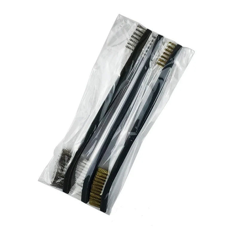 Cleaning Tool Double-end Mini Wire Brush Set Stainless Steel Brass Nylon Cleaning Polishing Detail Metal Rust Brush