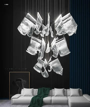 2025 New Smart LED Chandelier APP Control Modern Stair Light Living Room Luxury Ceiling Lamp Dimmable for Bedroom Decoration