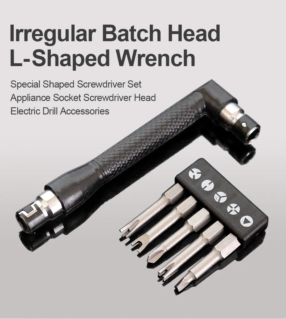 Screwdriver Bit Tool Kit Special-shaped Screwdriver Set 50mm U-shaped Y-Type Triangle Inner Cross Three Points