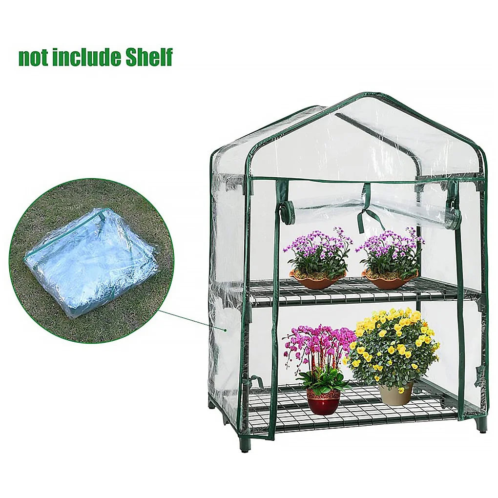 3/4/5 Tiers Garden Greenhouse Cover Plant Flower Growth House Heat Retaining PVC Waterproof Cover Garden Wear-resistant