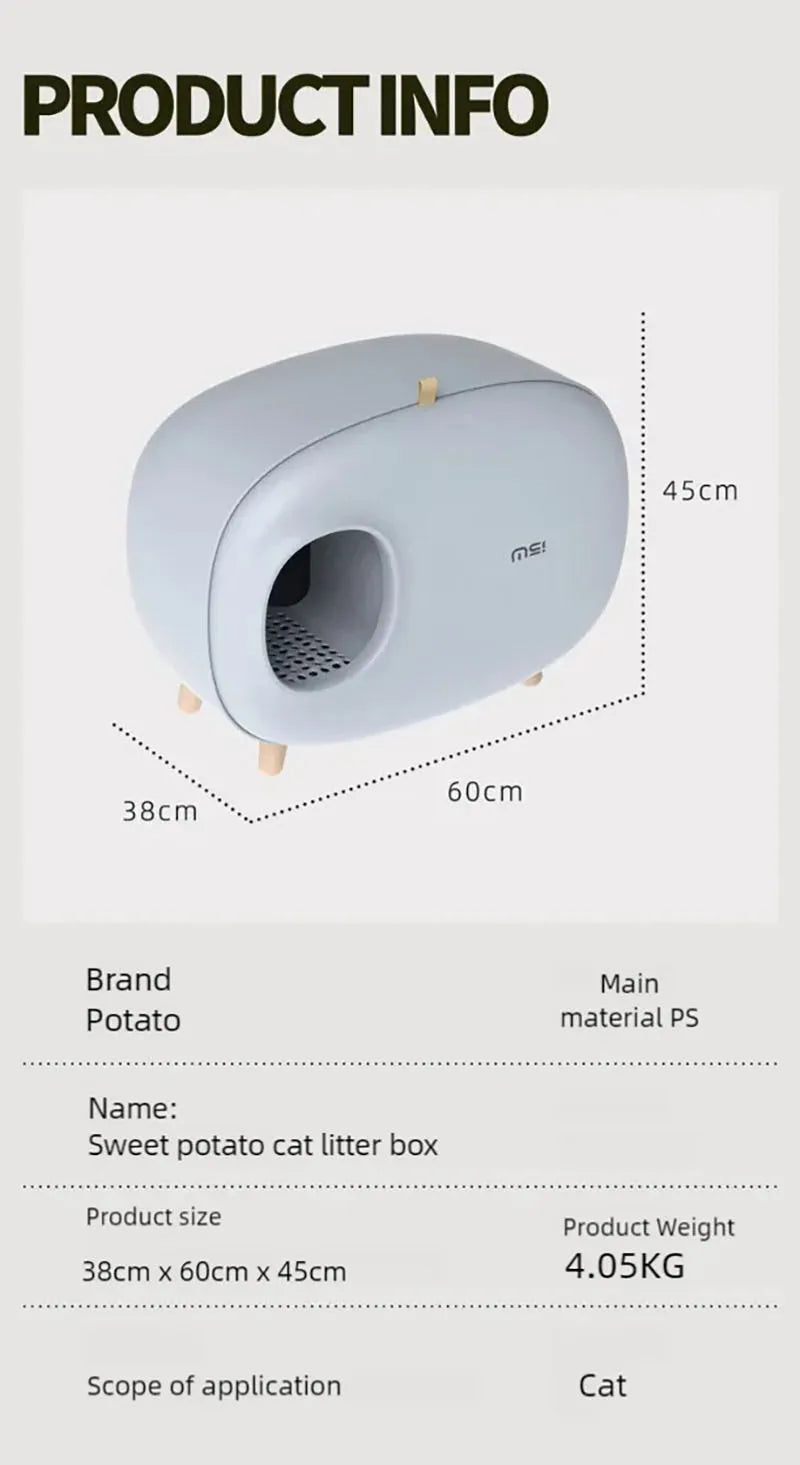 Mochi cat litter box fully enclosed pet supplies cat toilet drawer large cat litter box cat supplies