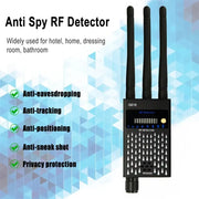 Anti Spy Hidden Camera RF Detector bug Finder GPS Tracker 4G 5G Mobile Signal WiFi bluetooth Scanner Find Out Spy Gadgets Detect