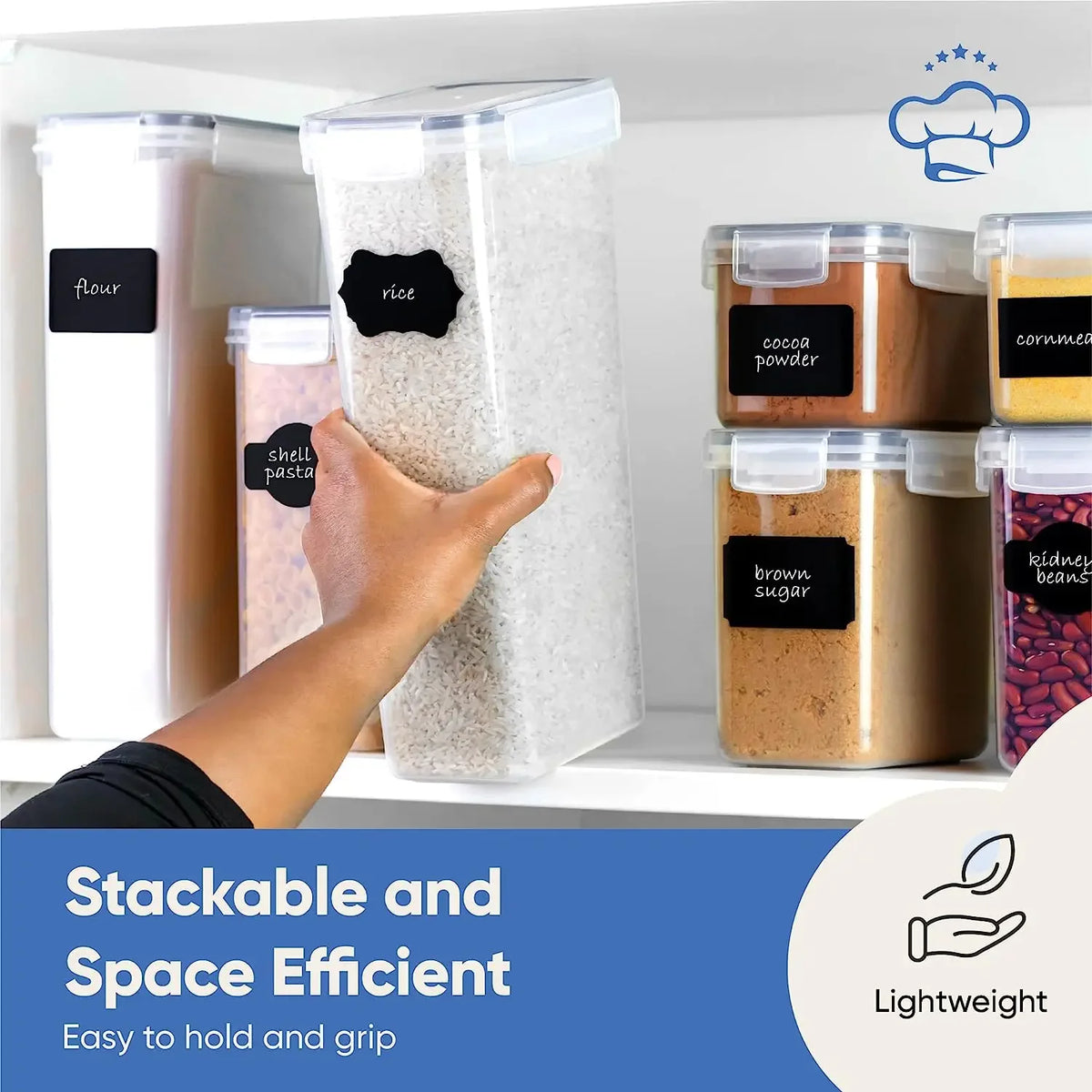 Airtight Food Storage Containers for Kitchen Organization 24 PC Food Canisters With Durable Lids for Pantry Organization