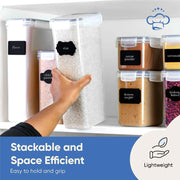 Airtight Food Storage Containers for Kitchen Organization 24 PC Food Canisters With Durable Lids for Pantry Organization
