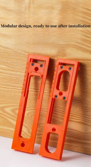 Woodworking Tools Slotting Template Adjustable Length Positioning Board with Scale Base Plate Suitable for Concealed Hinges