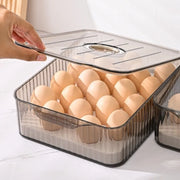 Food-Grade Refrigerator Storage Box Transparent with Lid Food Storage Containers Plastic Stackable Kitchen Organizer Camping