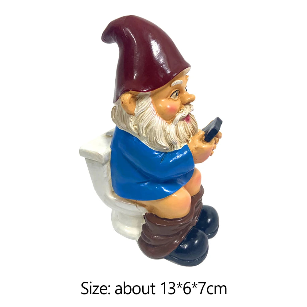 Garden Dwarf Gnomes Miniature Ornaments Garden NaughtyGnome Figurines Decoration Handicraft Courtyard Resin Statues Decoration