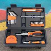 orange multi-tool set, Hardware Toolbox Set, Manual Toolbox Tools, DIY Toolbox Tools, Durable, Essential For Furniture