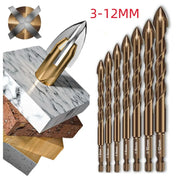 Masonry Concrete Drill Bits For Glass Ceramic Tile Brick Plastic Wood Mason Hard Alloy Wall Hole Opener Hex Shank 3mm To 12mm