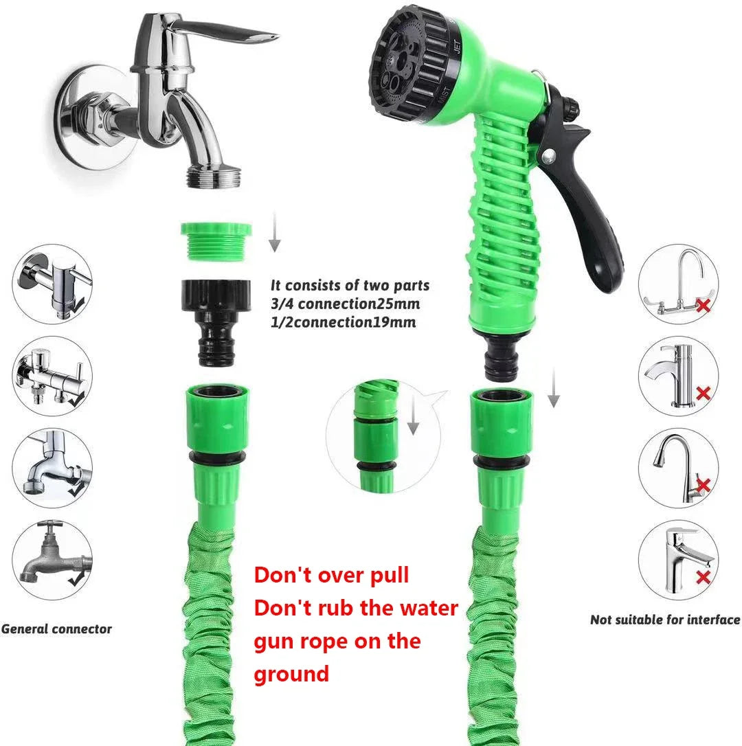 Garden Watering and Car Washing Magic Tool7High-Pressure Spray Gun Set with Foam Pot, Flexible Hose, Household Multi-Functional