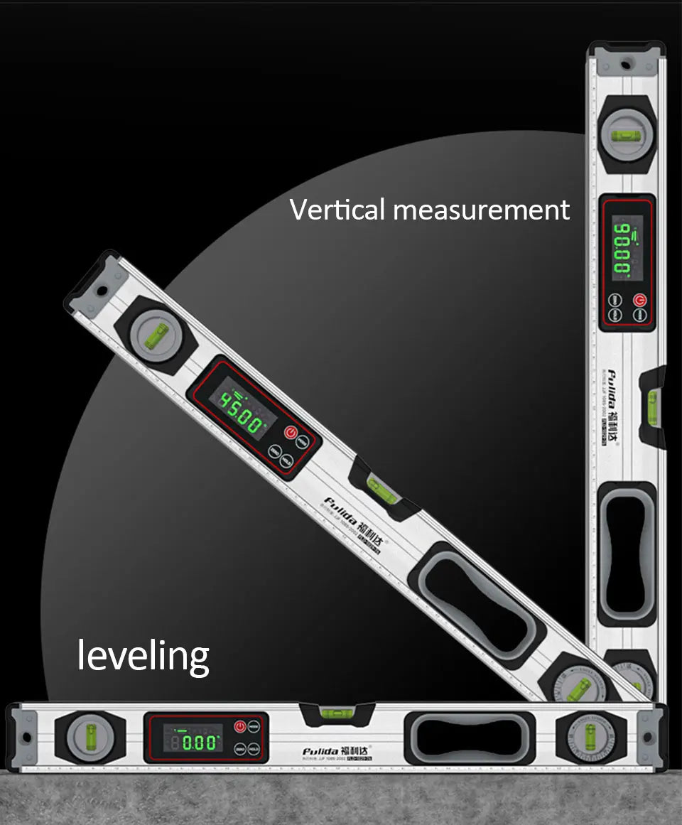 20-50cm Digital Spirit Level and Protractor Magnetic Spirit Level Bubble Level Aluminum Alloy Body Smart Level with Carrying Bag
