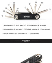 Bicycle Repair Tools Kit, Hex Spoke, Cycling Screwdrivers Tool, Tyre Lever, Allen Wrench, Mountain Bike Multitool