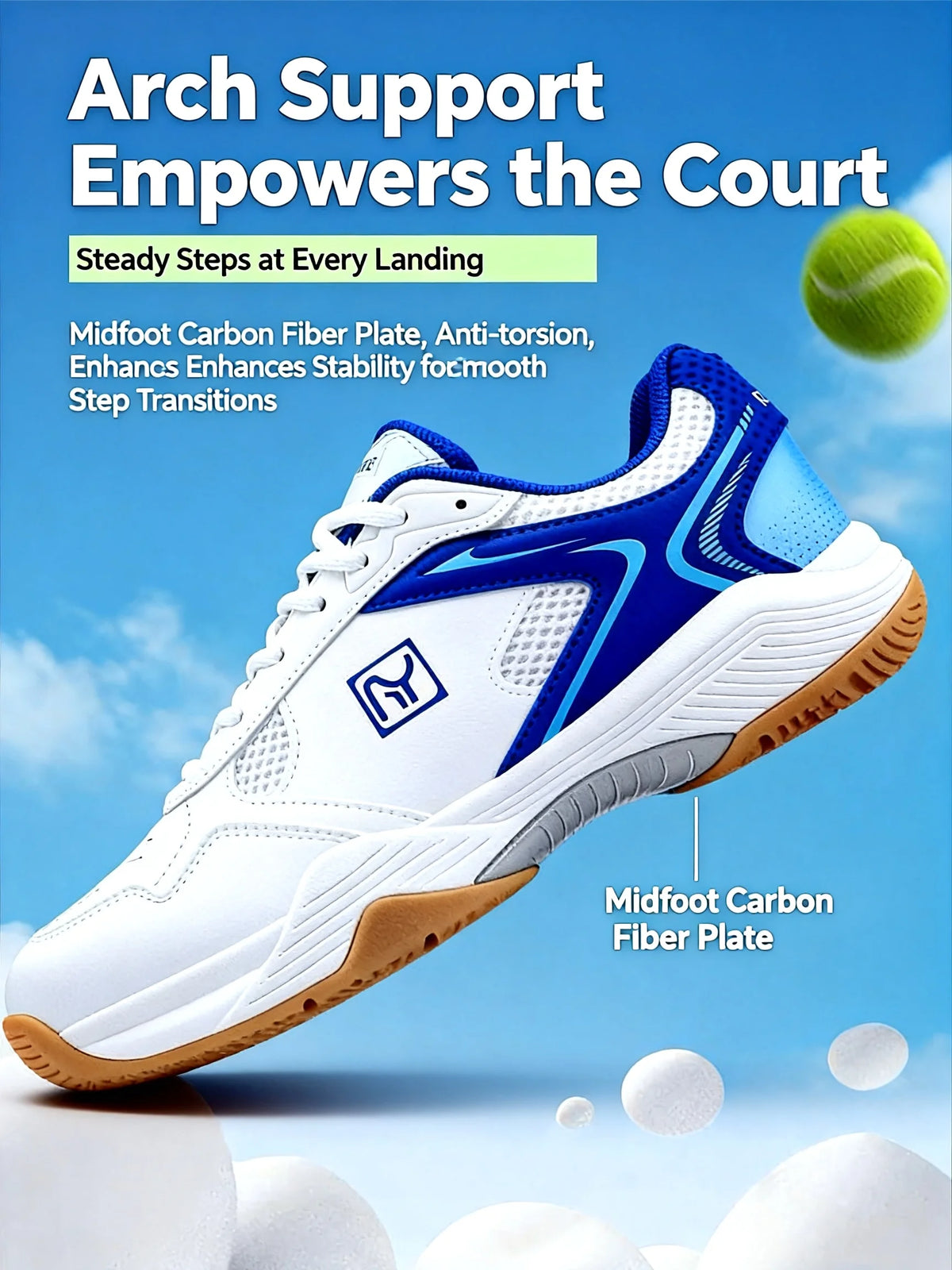 Tennis Shoes Wear-Resistant Non-Slip Cushioning Tennis Court Training Match Men Women Professional Anti-Twist Sports Functional
