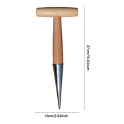 Hand Dibber Garden Tool Stainless Steel Garden Dibber With Wood Handle for Sowing Transplanting Planting Bulb Digging