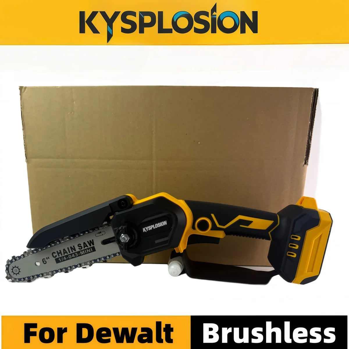For DeWALT 18/20V Battery Inch Brushless Chainsaw Cordless Electric Chain Saw Woodworking Cutter Pruning Logging Power Tools