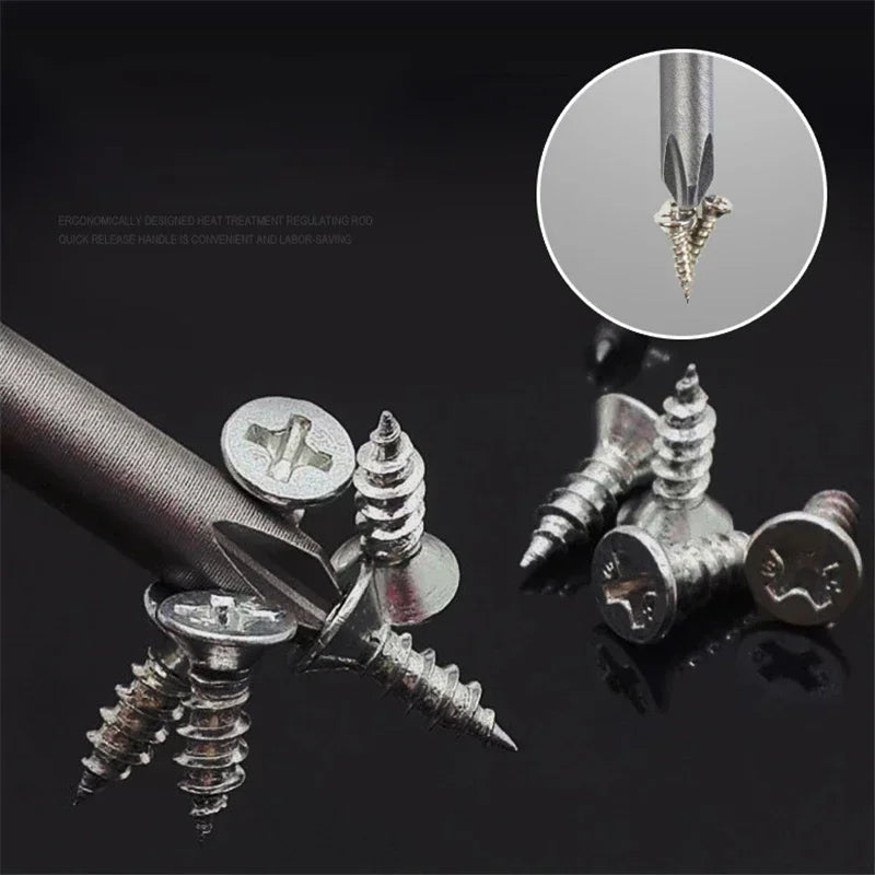 Screwdriver Set Strong Magnetic Batch Head Steel Slotted Phillips Screw Driver Bits Car Repair Utility Electric Tool Accessories