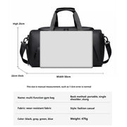 Sports Gym Bag, Large Capacity Handbag,Portable Travel Duffel Bag, Multi-compartment with Shoes Storage,Perfect for Vacation,Gym