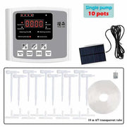 Garden Adjustable Valve Drip Irrigation Device Double Pump Controller Timer System Solar Energy Intelligent Automatic Watering