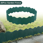 Green Garden Landscape Edging Border Lawn Edgings Decorative Landscape Fence Border for Yard Lawn Garden Flower Bed 20PCS