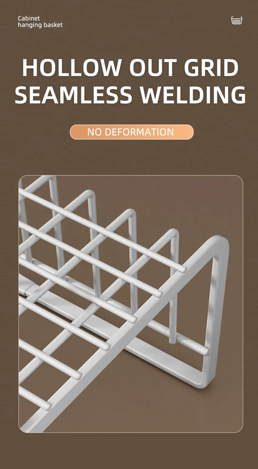 Kitchen Under Cabinet Basket Storage Shelf Tissue Cup Holder Closet Desk Hanging Rack Hollowed Pullout Drawer Sliding Basket