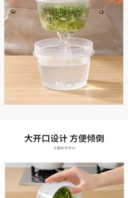 Kitchen onion, ginger, garlic circular storage box, household portable refrigerator with lid, fruit storage box, food drain box