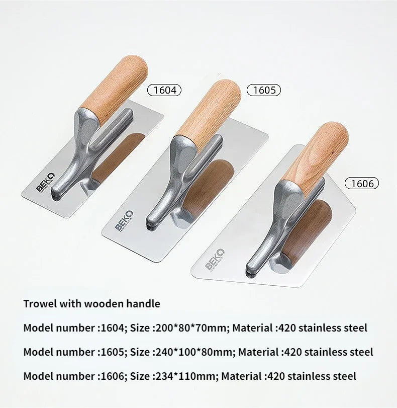 Renovation Tools Stainless Construction Tools Steel Wall Plaster Dust Trowel Trowel Drywall Tools Home Improvement Products