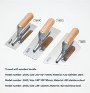 Renovation Tools Stainless Construction Tools Steel Wall Plaster Dust Trowel Trowel Drywall Tools Home Improvement Products
