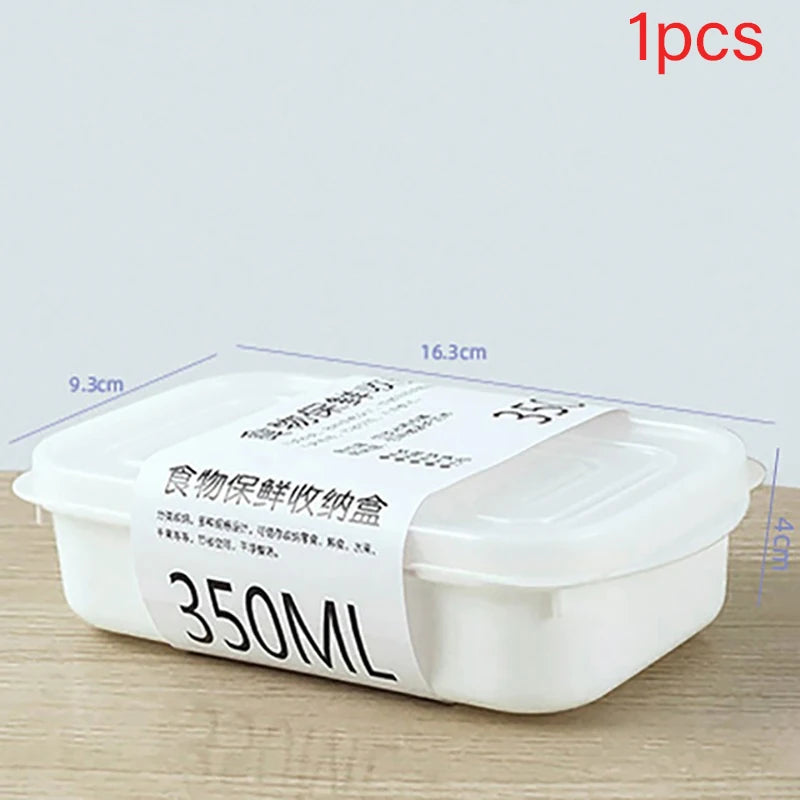 White Fresh Box Kitchen Storage Refrigerator Food Storage Containers Kitchen Storage Food Sealed Organizer Kitchen Supplies 2024