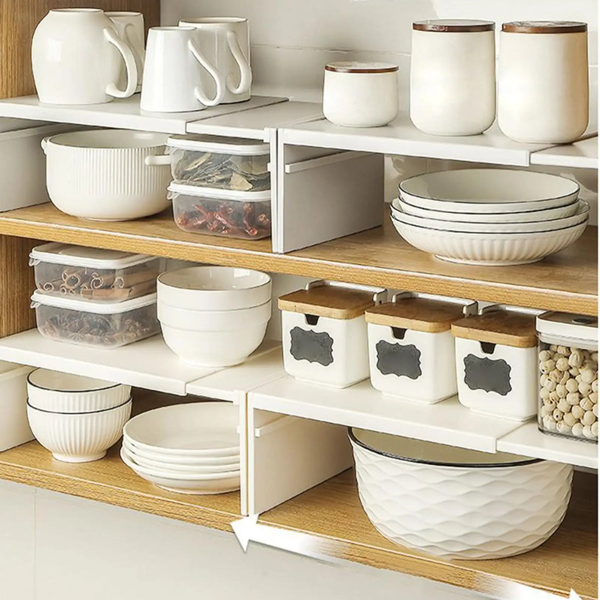 Kitchen cabinet multi-level shelf storage rack Cabinet Shelf Expandable SpaceSaving Stackable Layered Shelf Kitchen storage rack