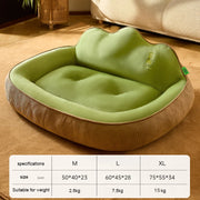 New dog bed with increased height and thickness, leaning against the mountain bed and pillow for neck protection, pet bed for sl