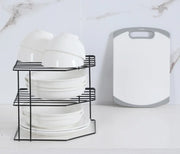 Kitchen Storage Corner Shelf Seasoning Pot Bowl Dish Glasses Countertop Organizer Rack 3 Tier Removable Cosmetic Makeup Holder