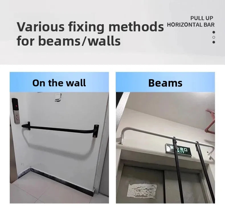 Indoor Outdoor Pull Up Fitness, Fixed Horizontal Bar, Wall Mounted Door Mounted Horizontal Bar, Home Punching Fitness