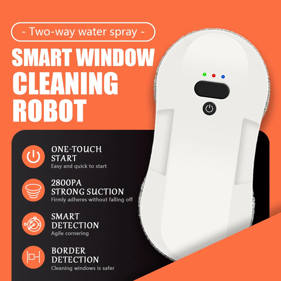 Fully Automatic Water Spraying Smart Electric High-Rise Window Cleaning Device Ultra-thin Strong adsorption Glass Wiping Robot
