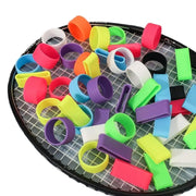Tennis Game Accessories- 4Pcs Silicone Racket Grip Rings, Sweat-absorbency, Improved Handle Grip Strength
